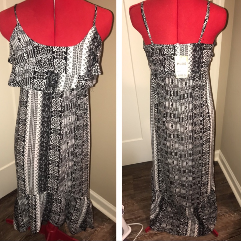 NWT MUDD RUFFLE HI LO COVER UP SUNDRESS XS RET $48
